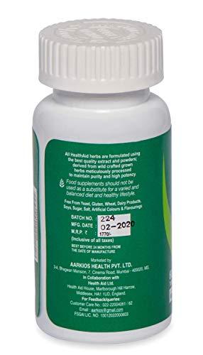 Health Aid HealthAid Spirulina 500mg - 60 Veg. Tablets |Nutritional Supplement for Men and Women | Rich in Proteins, Vitamins, Antioxidants | Supports Immune System, Energy, Detox | Promotes Overall Well-being