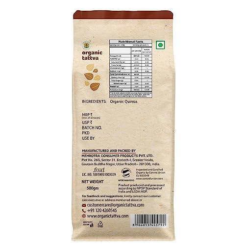 ORGANIC TATTVA Organic Tattva, Organic Quinoa Flour (Gluten Free Atta) 500 Gram (Pack of 2)