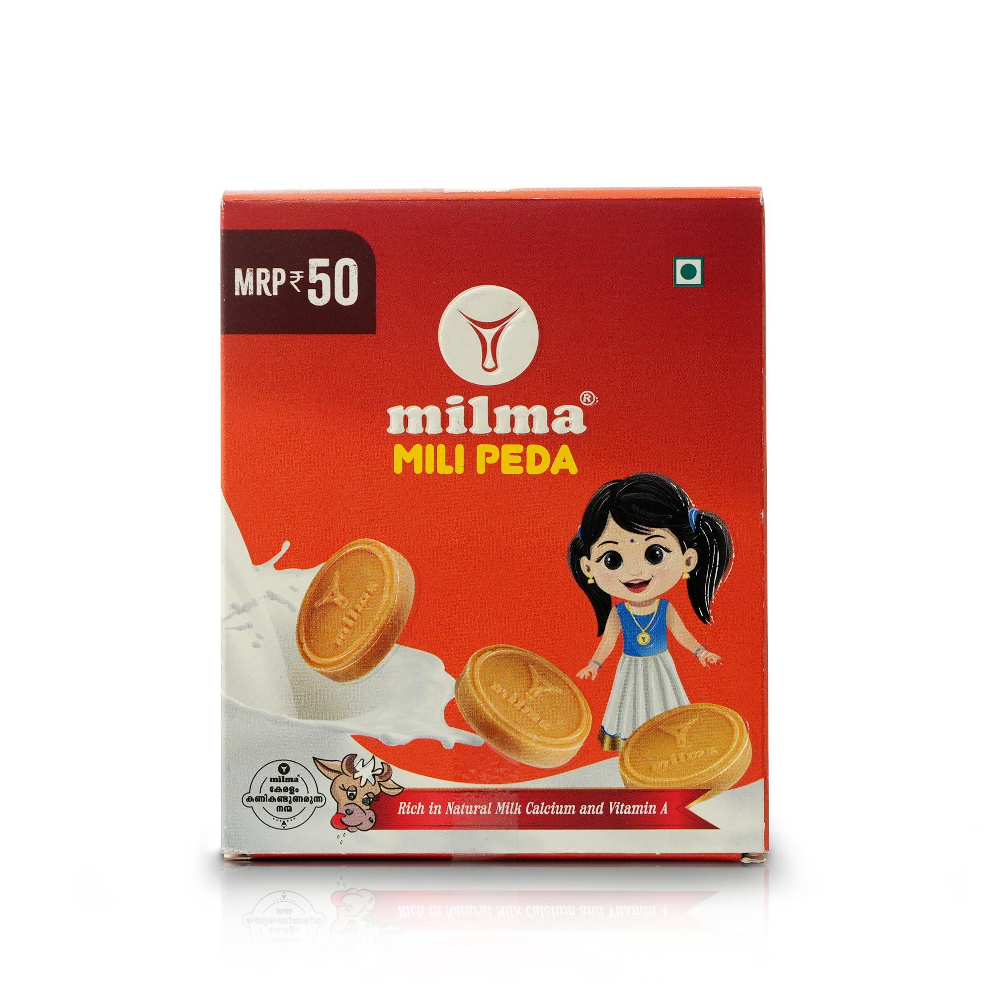 Milma Milma Milk Peda, 100g Pack of 5, Traditional Indian Sweets