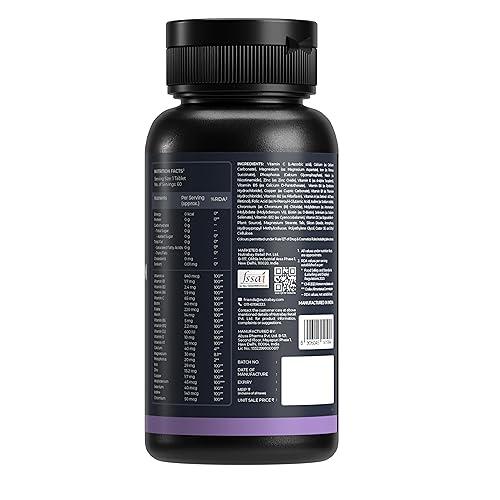 Nutrabay Nutrabay Pro Active Multivitamin for Women - 60 Tablets | Effective Doses of Iron, Vitamin A, B5, B6, C, D, E & K and Multiminerals | Immunity, Hair, Skin, & Bone Support