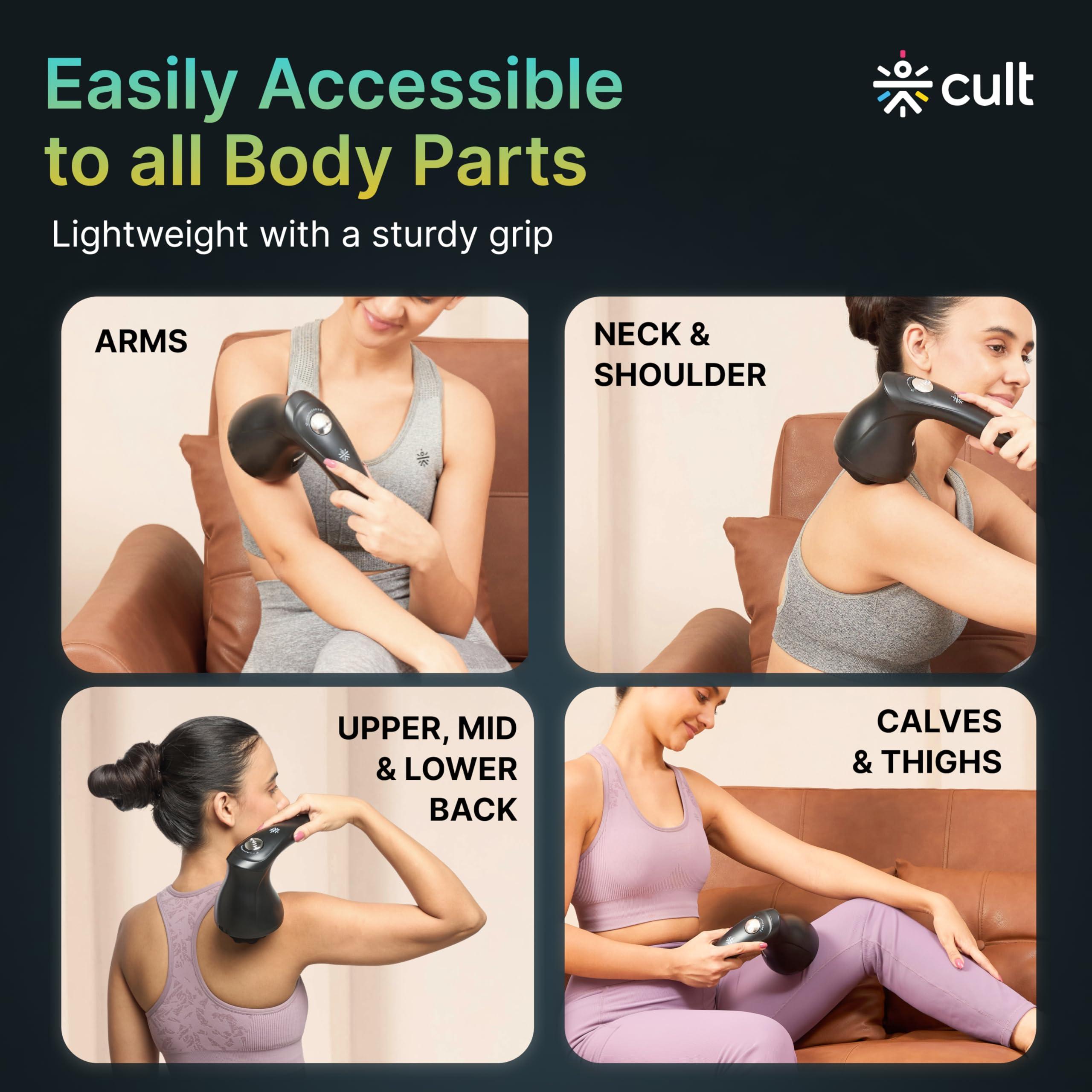 CULT CULT Deepsense Plus, Cordless Electric Hammer Full Body Massager, 4 Interchangeable Heads, Protective Mesh Cover, Adjustable Speed Settings, Deep Tissue Massage, Relieve Back, Leg, Arm & Foot Pain