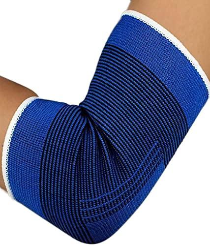 Trendegic Trendegic Elastic Pain Relief Elbow Hand Mussels Support Guard Brace Gym for Men Women (Blue, 1 pair)