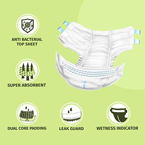 PEESAFE Pee Safe Adult Diaper | Extra Large | Waist Size 96-137 cm (38"-54") | High Absorbency | 10 Count