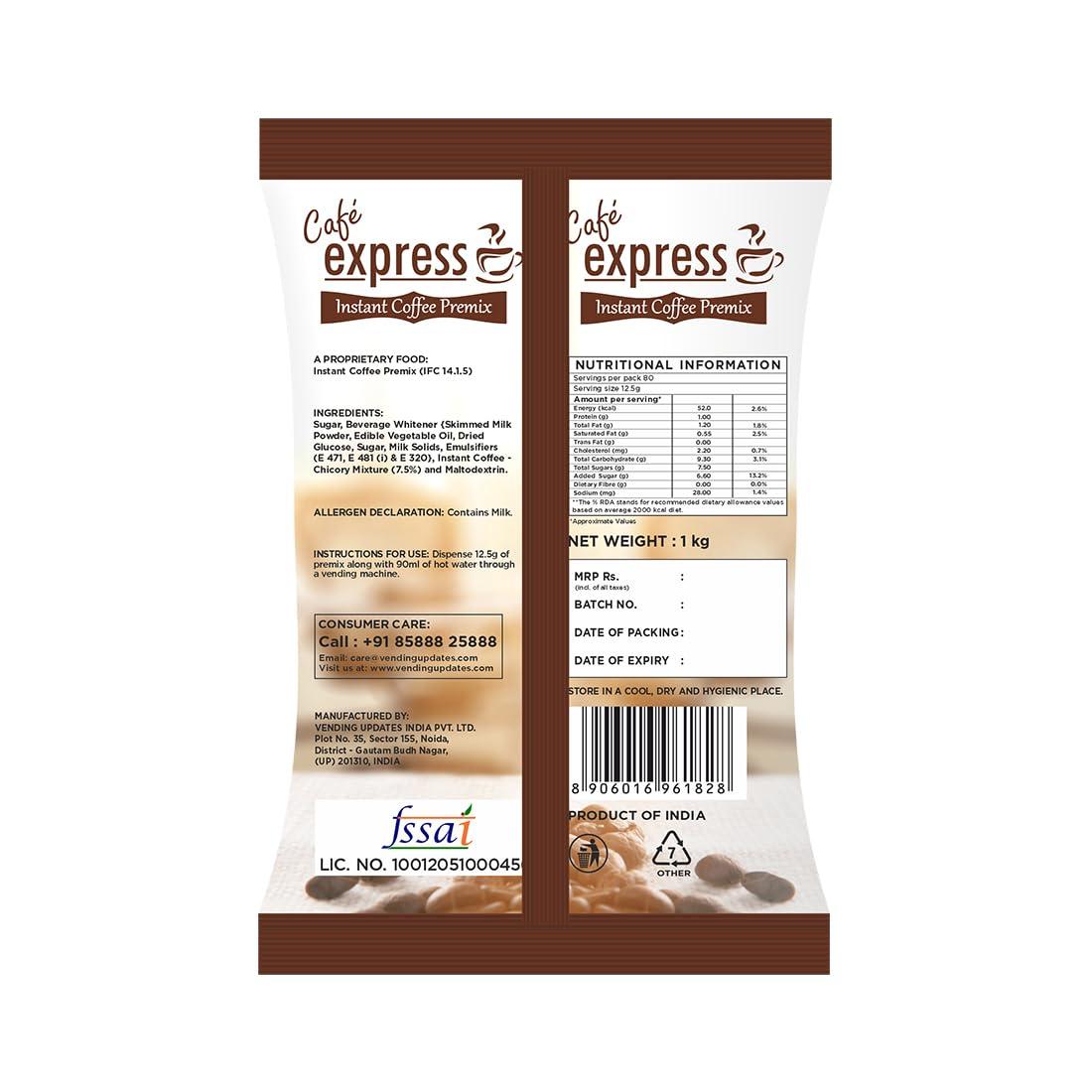 Cafe Express Cafe Express Instant Coffee Premix Powder 1 Kg Pack.