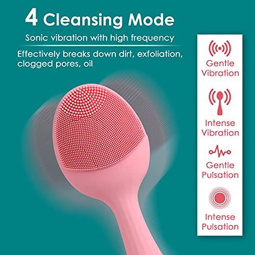 AGARO AGARO Electric Handheld Full Body Massager with 3 Massage Head & Variable Speed Setting, Black & AGARO CM2109 Sonic Facial Cleansing Massager with Silicone Brush & Anti-Aging Massager - Massager Combo