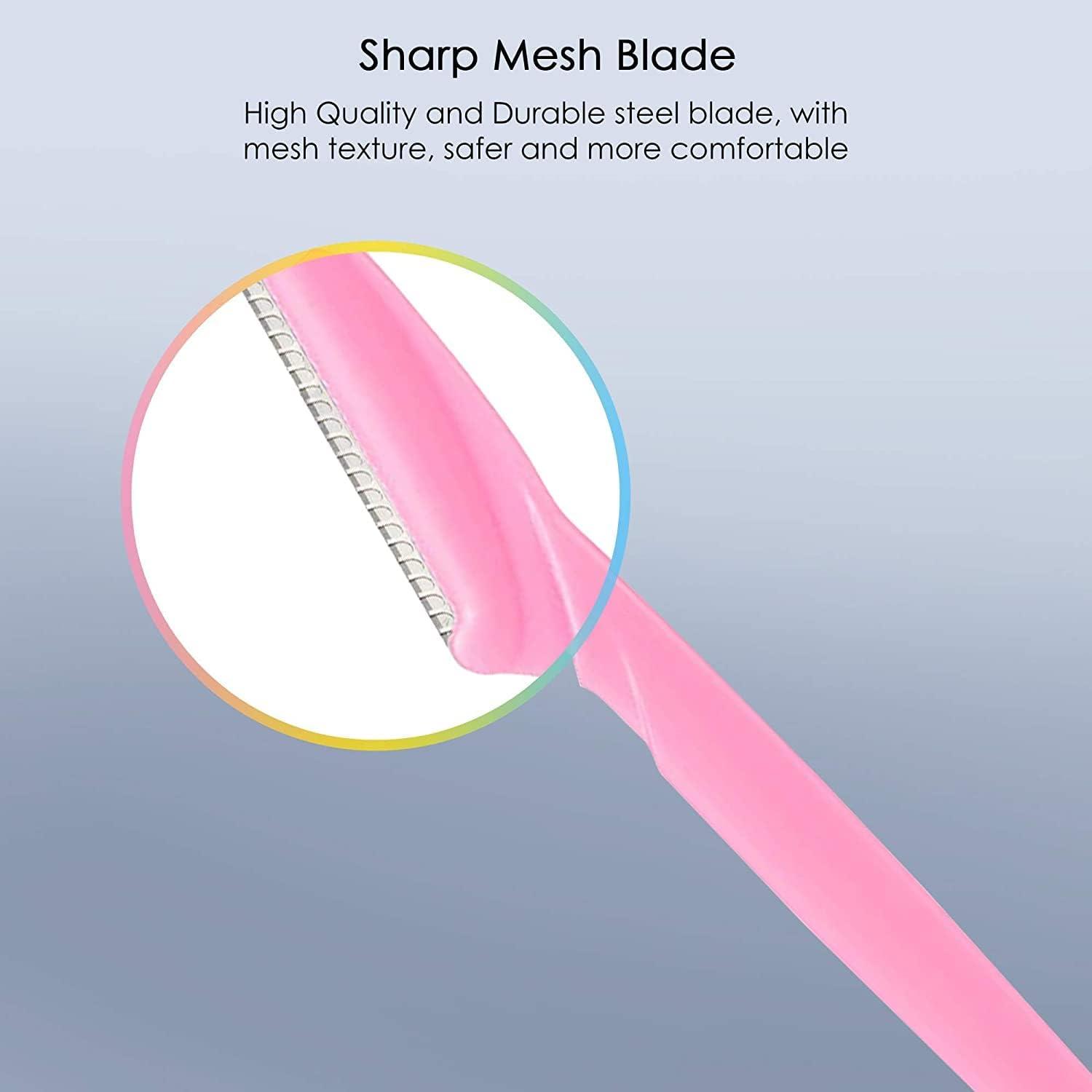 CARAPACE CARAPACE Reusable Face Razor For Women | Exfoliating Dermaplaning Tool | Dermaplane Razor for Eyebrows, Upper lips, Chin, Side Locks, Forehead | 3 Razor per Set for facial hair removal (1)