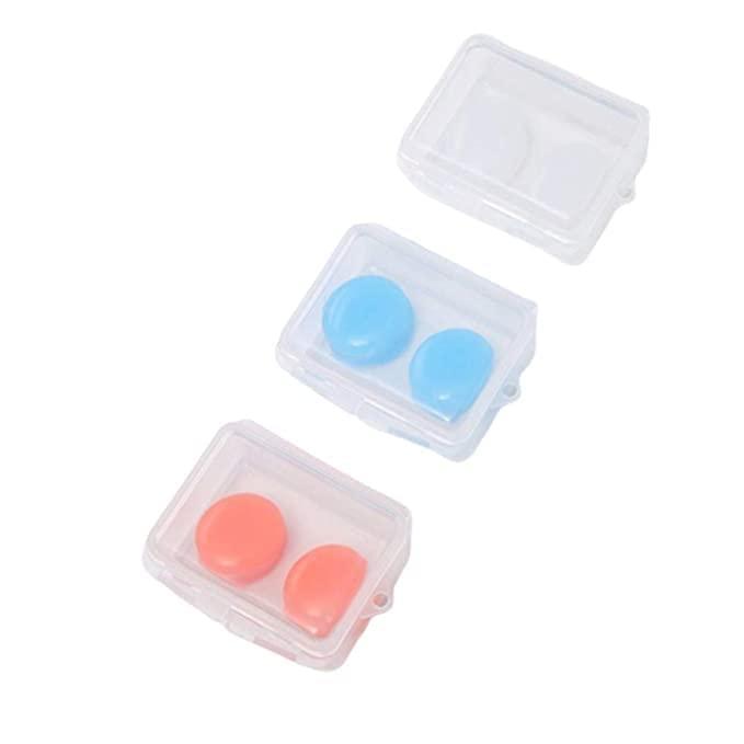 James International 1 Pair Earplugs Soft Silicone Swimming Ear Plugs for Adults Kids Reusable Unisex Waterproof Spiral Swimming Diving Molded Professional Soft Flexible Showering Surfing Swim Earplugs (White)