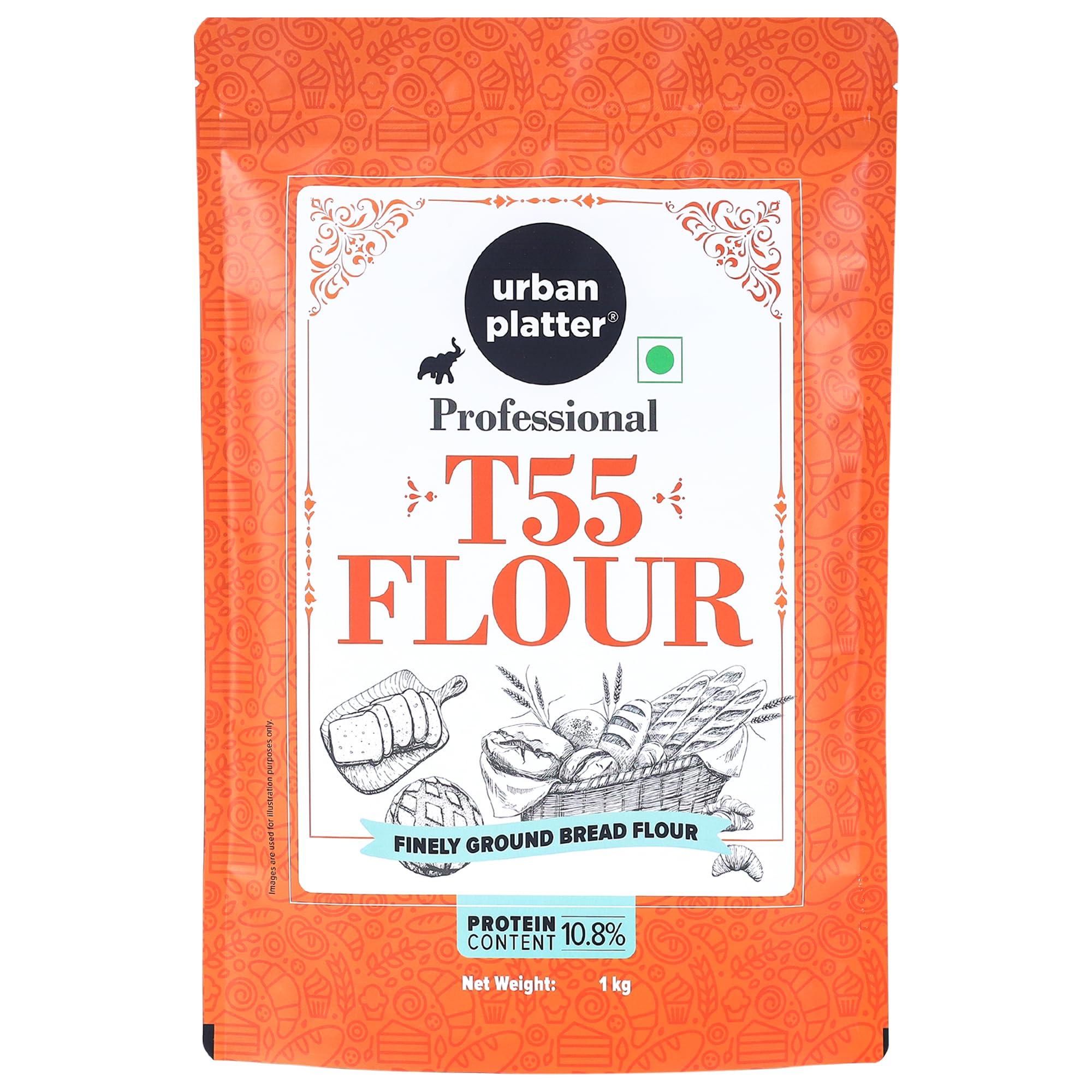 urban platter Urban Platter French T55 Fine Wheat Bread Flour, 1Kg / 35.2oz [Farine Francaise De Ble]