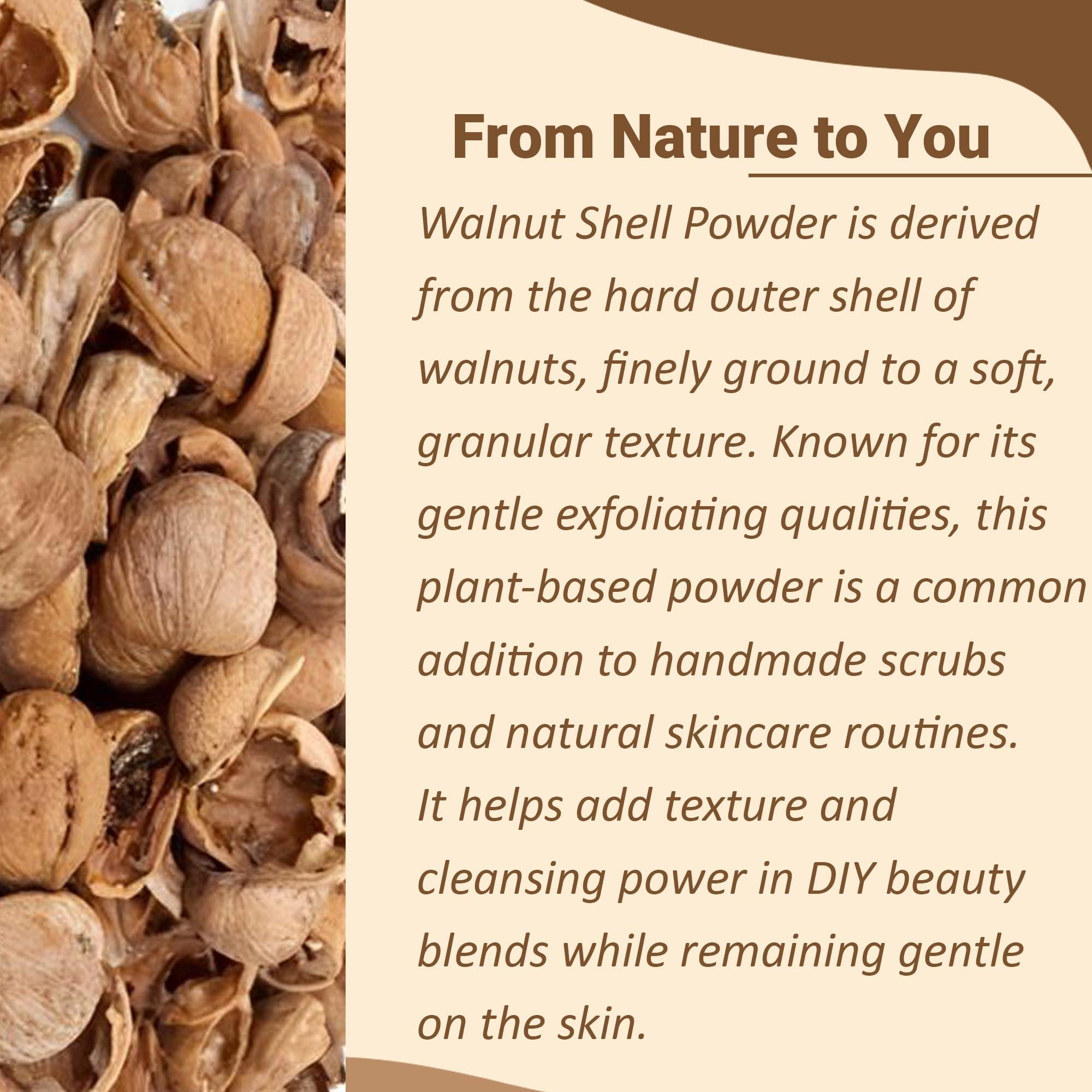 mi nature mi nature Walnut Shell Powder - No Silica or Any Artifical Additives - For Homemade Natural Scrub Formula| 100% Pure, Natural & Cruelty Free - 227g/1/2 lbs/8 oz