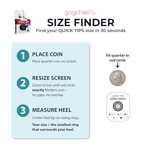 GoGo Heel GoGo Heel Quick Tips-The Original High Heel Protector&Heel Repair Caps-2 Pairs(Small,Small,Black)