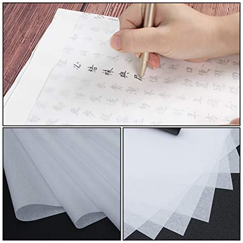 HEALLILY 4 Packs/ 400pcs Calligraphy Ink Writing Paper Tracing Paper for Students