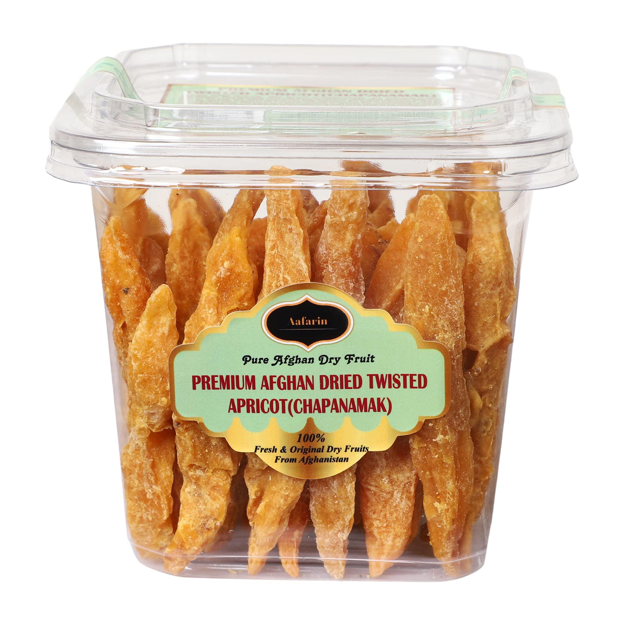 AAFARIN AAFARIN PREMIUM AFGHAN DRIED TWISTED APRICOT(CHAPANAMAK)|Vegan, Sun Dried Apricots | Gluten Free and Sodium Free| Dry Fruit 500 GRM