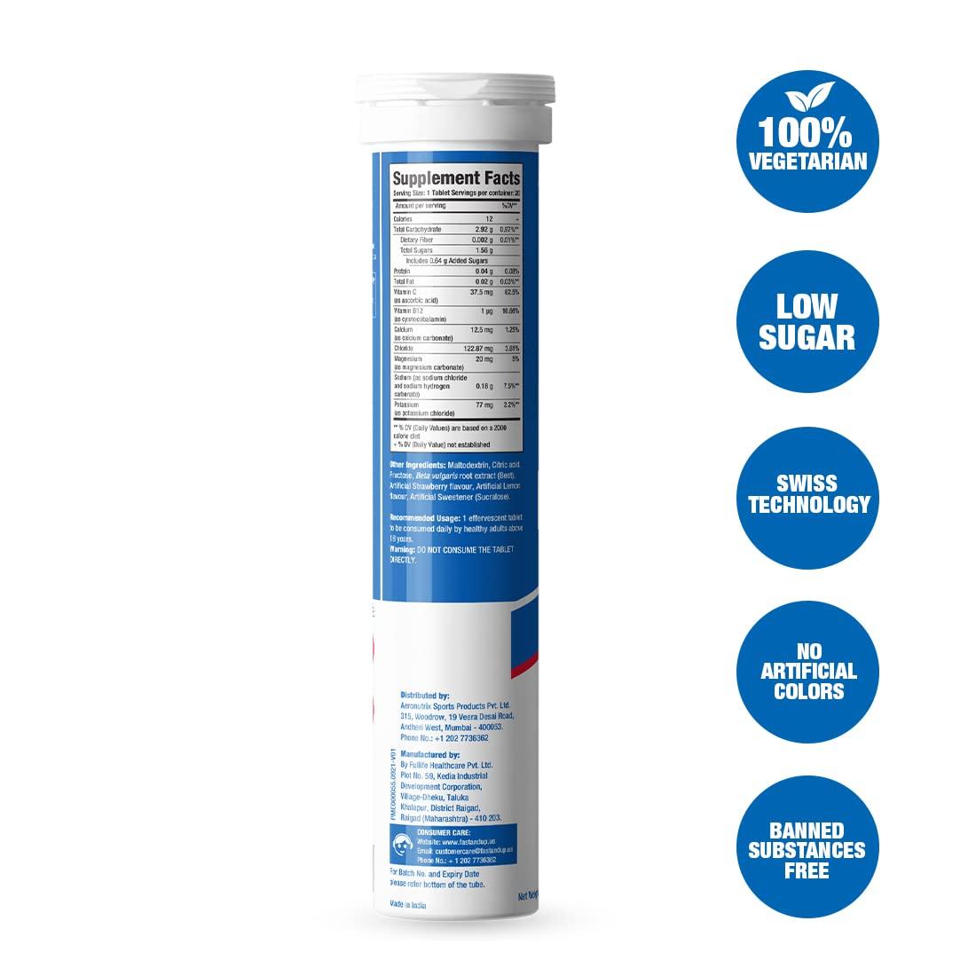 FAST&UP Fast&Up Vitalize Multivitamin Supplement 21 Vitamins And Minerals - 60 Tablets & Fast&Up Reload Electrolyte Energy And Hydration Drink - 20 Effervescent Tablets - Berry Flavour