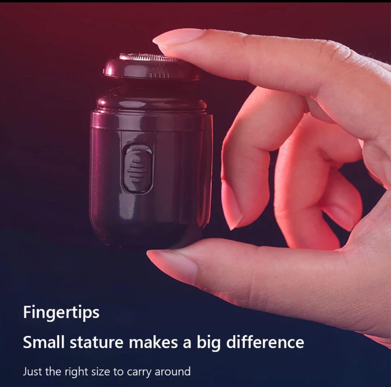 TCCO ENTERPRISE TCCO ENTERPRISE Pocket Size Mini Electric Shaver With Nose Hair Trimmer for Men, Super Small Electric Razor for Travel Beard Shaving - Type C Quick Charging, Powerful & Silent Motor