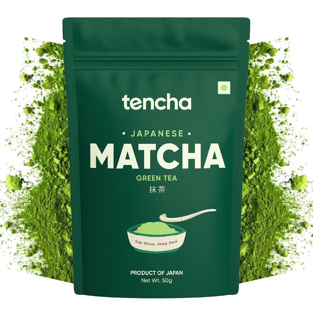Tencha Tencha Matcha Tea, 50 Servings, 50 GM | Pure Japanese Matcha Green Tea Powder | Sourced from Shizuoka, Japan | Vegan | No Artificial Sweeteners | Culinary Grade Matcha Powder