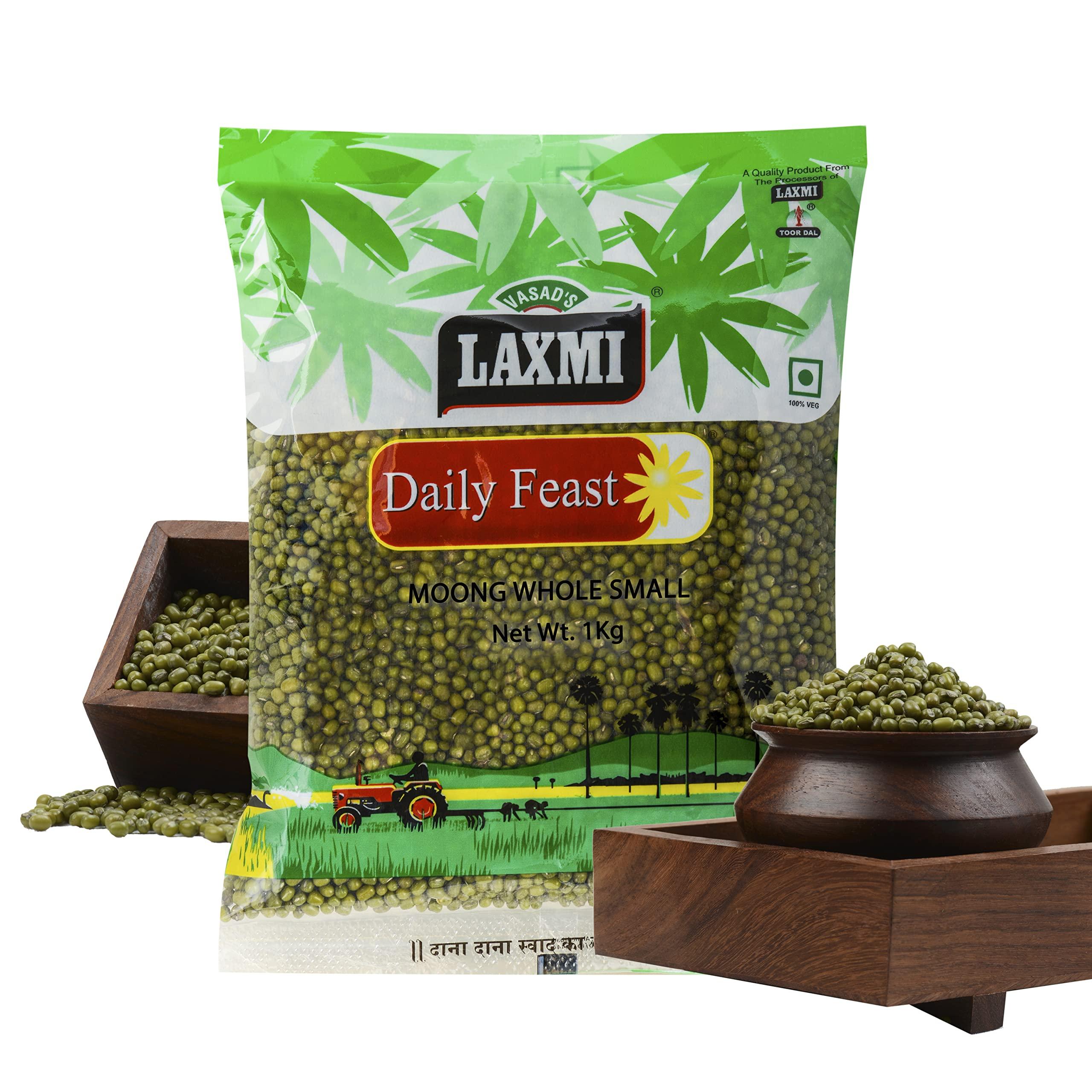 Laxmi Daily Feast Laxmi Daily Feast Moong Whole Small | Mung for Sprouting (Desi) -1 Kg