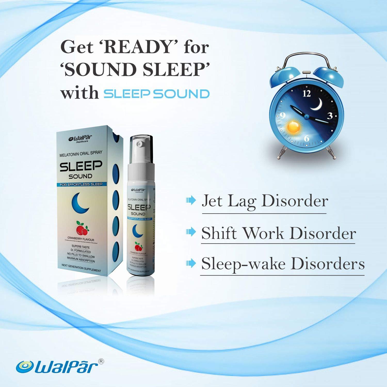 WALPAR WALPAR Sound Sleep Melatonin Oral Spray for effortless sleep Cranberry Flavour 30 ml - PACK OF 2