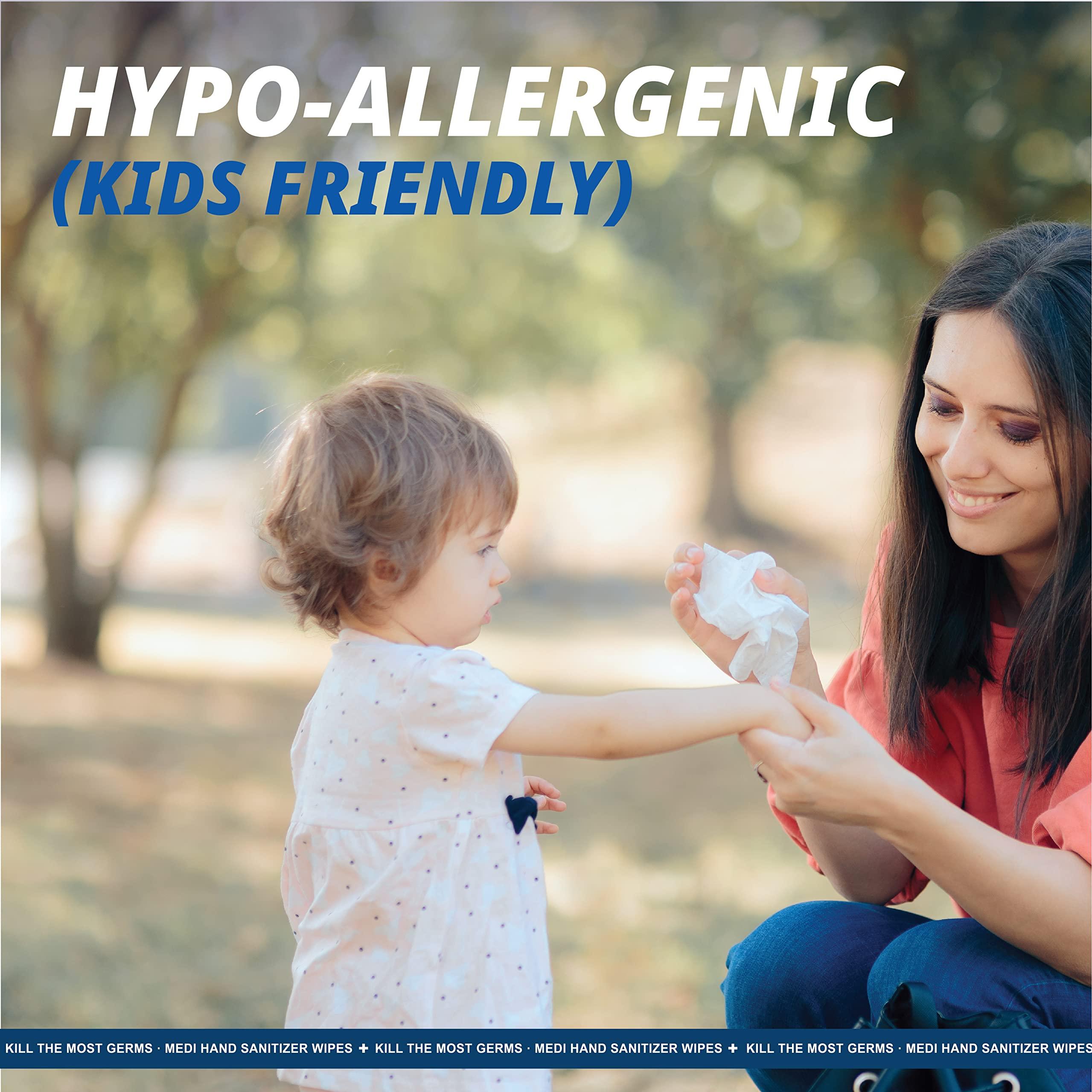 Innerest Innerest Mediwiper Hand Wet Wipes, Hypoallergenic Travel Size Hand Cleaning Wipes (10 CT (Pack of 5))