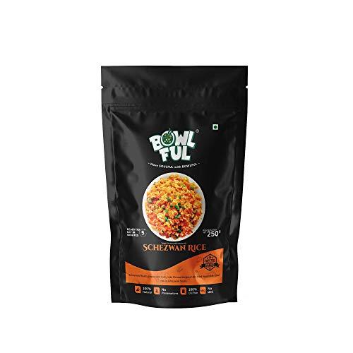 BOWLFUL BowlFul Schezwan Rice, 70 gms, Basmati Rice with Schezwan Sauce. 100% Natural, Freeze Dried Food