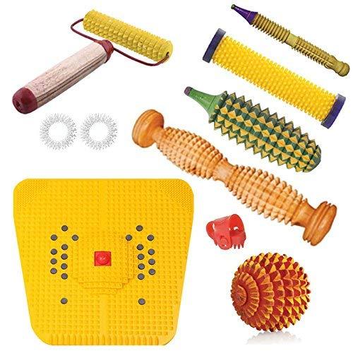 ACUPRO HEALTH CARE SYSTEM Acupro Health Care System accpressure set accpuncher kit accpresor mat accupressure mat accupressure tools 9 in1 Combo Multi Colour
