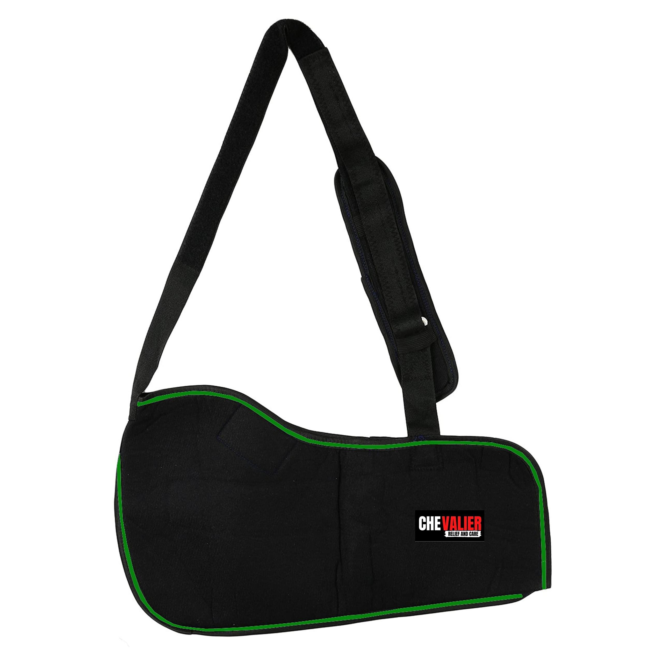 CHEVALIER CHEVALIER Arm Sling Pouch Belt, Arm Brace Immobilizer with Elbow Support for Left/Right Hand Fracture, Sprain, Dislocation, and Pain Relief (XL, Black)