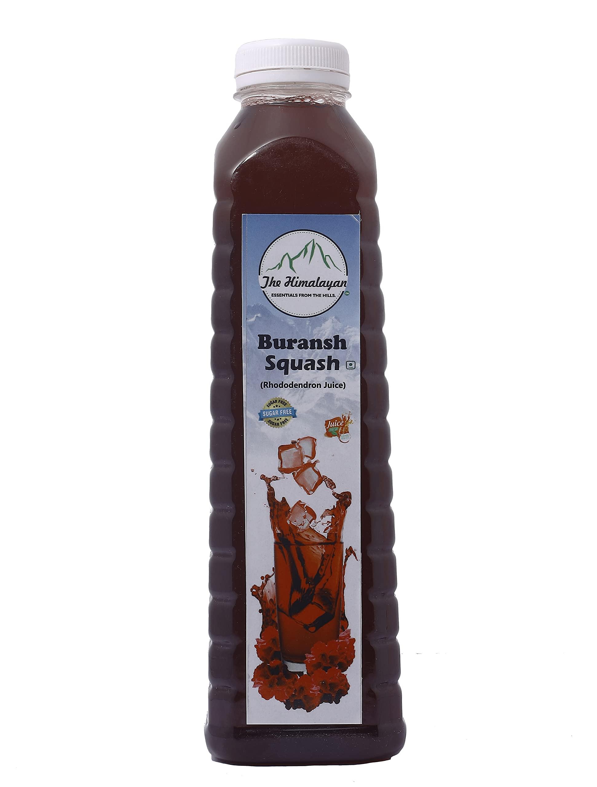 The Himalayan The Himalayan Buransh (Rhododendron) Squash Sugar Free | Red Flower Juice| No Added Color | Immunity Booster Drink
