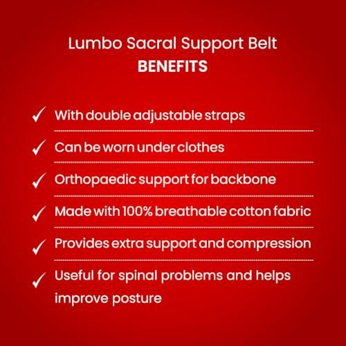 Dr Ortho Dr. Ortho Lumbo Sacral Support Belt For Muscle Relaxation(Waist & Back Support Belt)-For Men & Women, Cotton Fabric , Muscle(Medium(85Cm-100Cm))