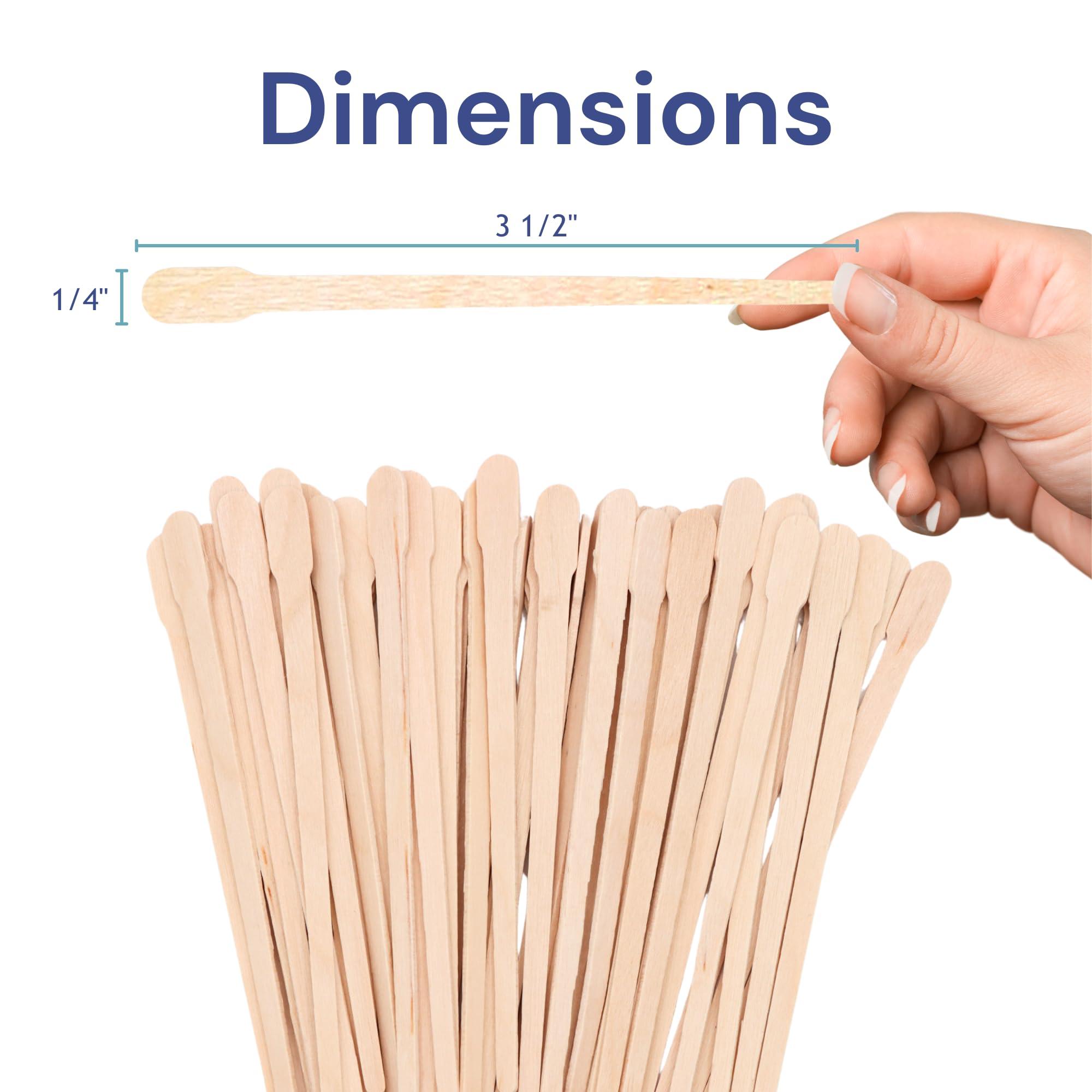 300- 300- Pieces EXTRA SMALL WAXING STICKS Wax Applicator Craft Sticks for Hair Removal Eyebrow Wood Spatulas Applicator, Size: 3-1/2' x '