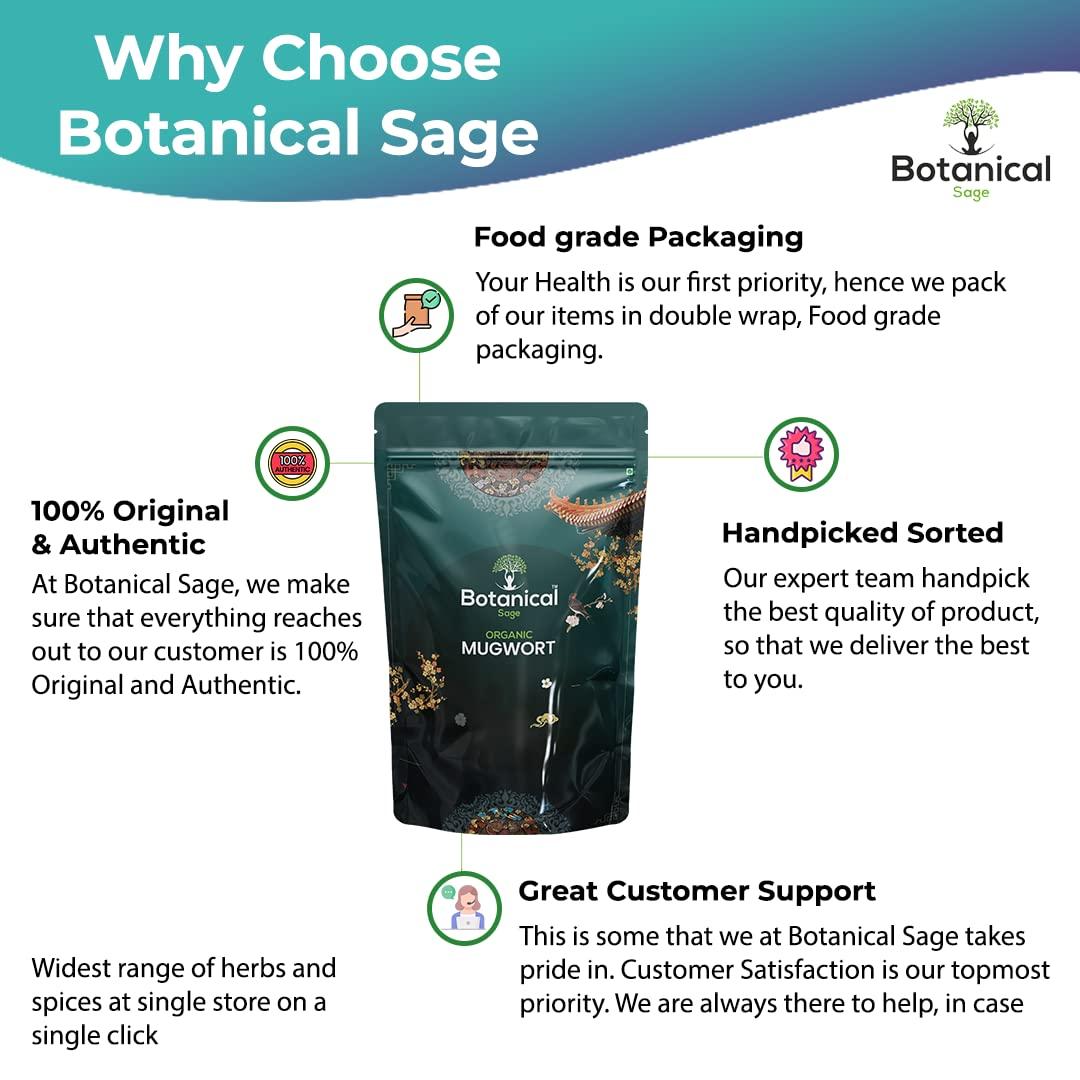 Botanical Sage Botanical Sage - Mugwort herb for tea 50g | Boosts energy | Improves digestion | Selected | Extra Cleaned