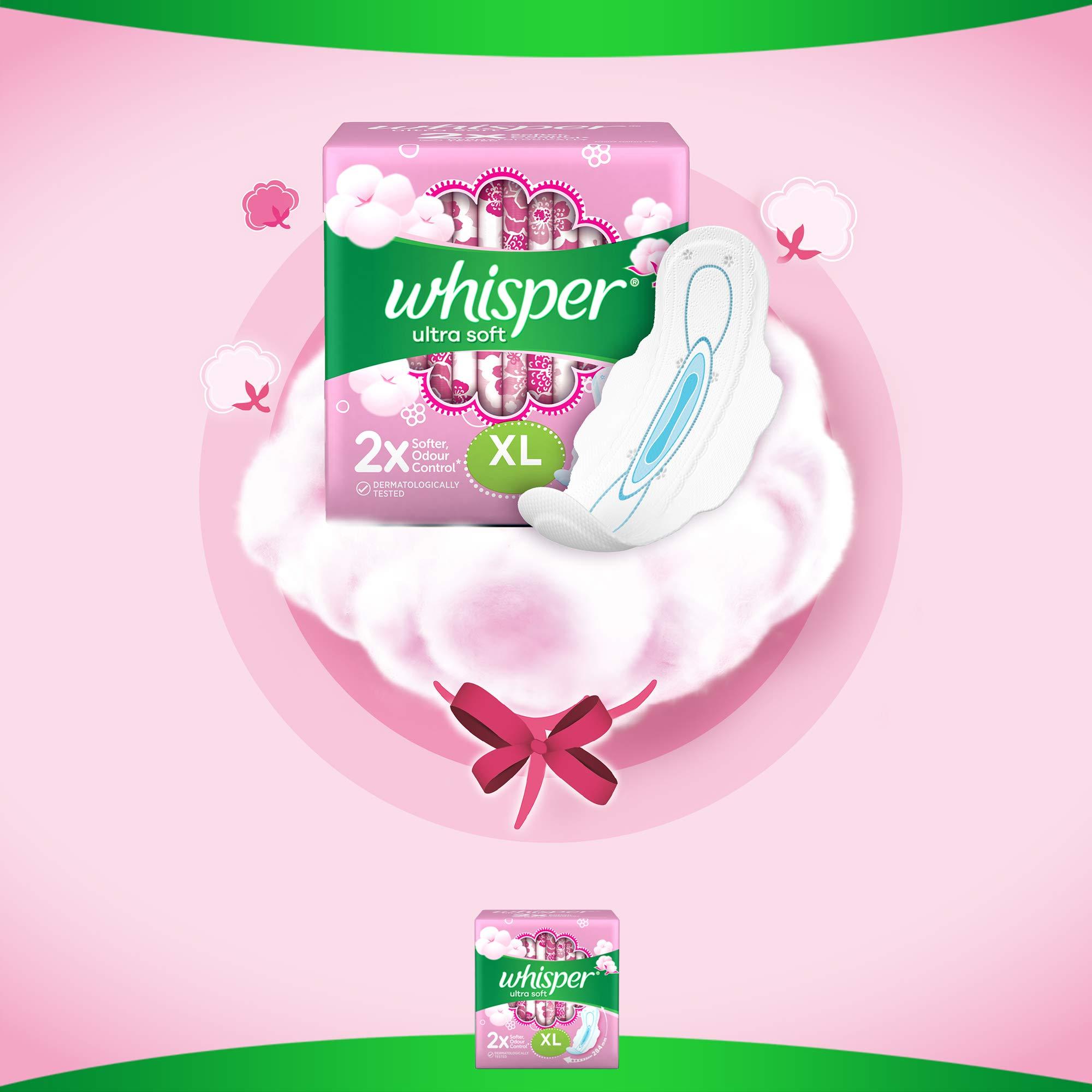 Whisper Whisper Ultra Soft XL Sanitary Pads, 50 count (Pack of 1)