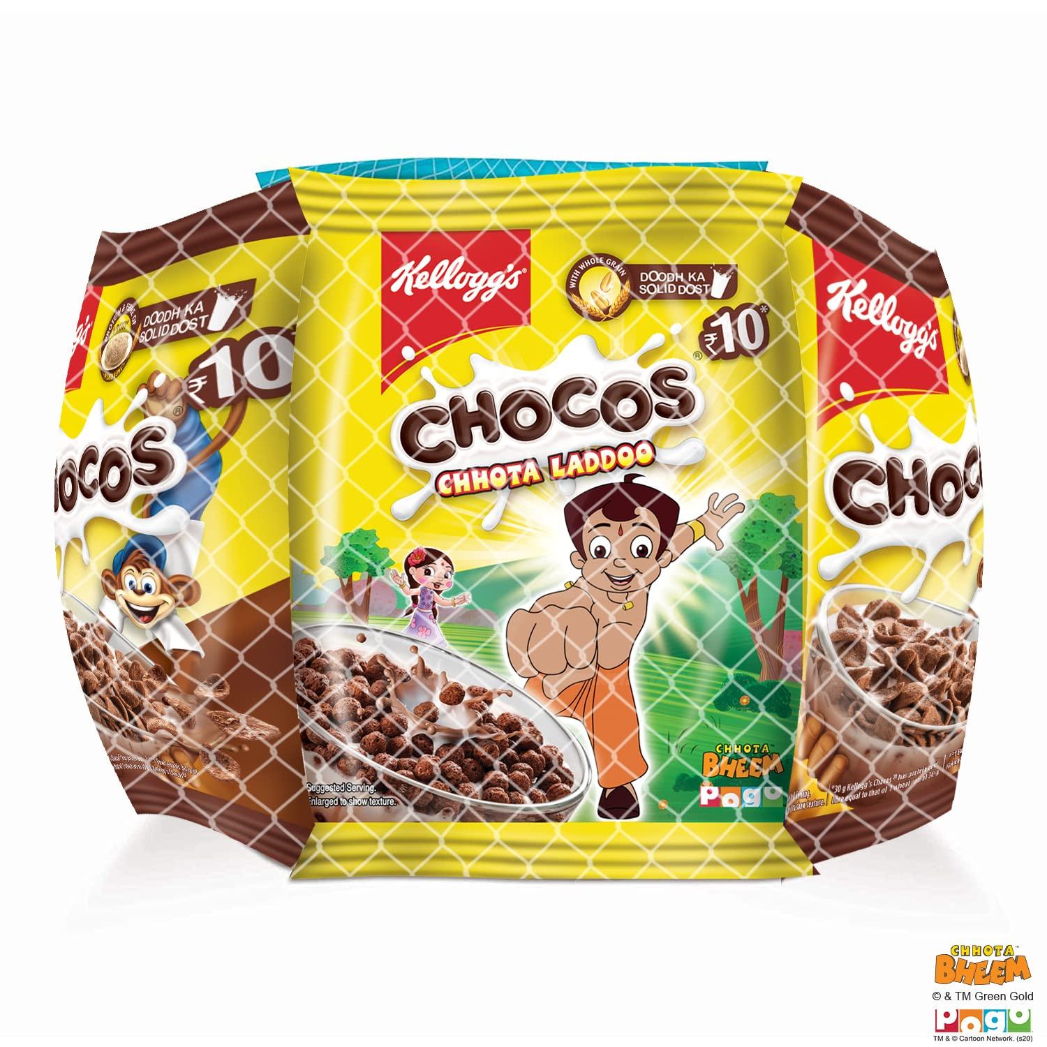 Kelloggs Kellogg\'s Chocos Variety Pack | Breakfast Cereal for Kids | Pack of 3 | 3 x 168g | 504g