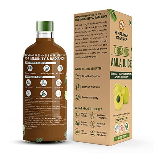 HIMALAYAN ORGANICS Himalayan Organics Organic Amla Juice | Supports Immunity, Gut Health, Strong Hair | Natural Organic Juice For Detox (1L)