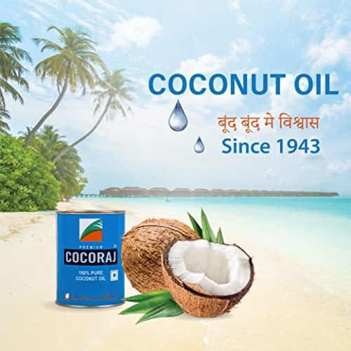 Cocoraj Cocoraj 100% Pure & Natural Coconut Oil Tin -175 Ml (Pack of 3)