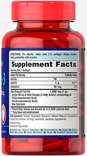Puritan's Pride Puritan's Pride Omega-3 Fish Oil 1000 mg (300 mg Active Omega-3)-100 Softgels
