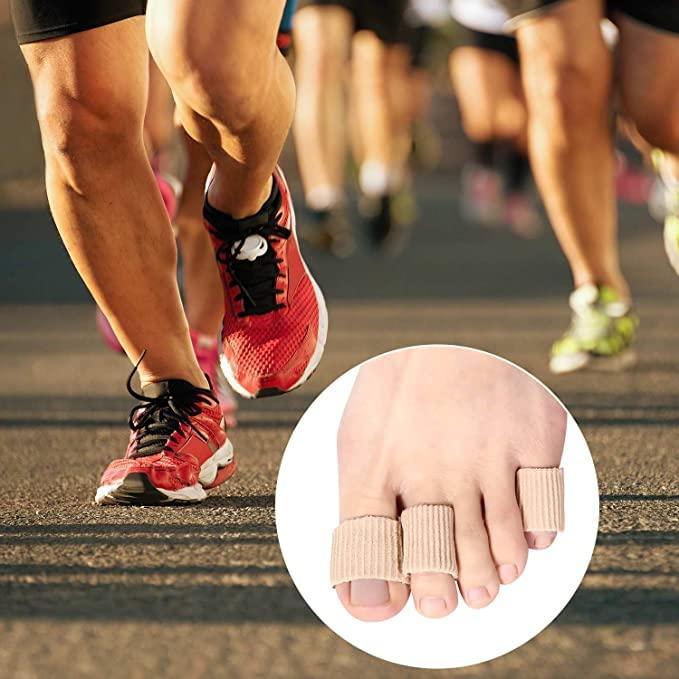 Inralimot 3 Pieces Toe Cushion Tube 0.98 Inches Toe Tubes Sleeves Soft Gel Corn Pad Protectors for Cushions Corns, Blisters, Calluses, Toes and Fingers, 3 Size (Mixed Size Toe Cushion Tube, bunion pads toe