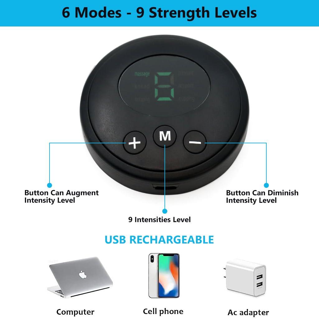 HANNEA HANNEA Electric Foot Sole Massager Pad, EMS Foot Sole Massager Pad, Feet Massage Pad Relieve Feet Pain, Rechargeable Foot Sole Massager Pad with 6 Modes, 9 Strength Levels, 15min Auto Off