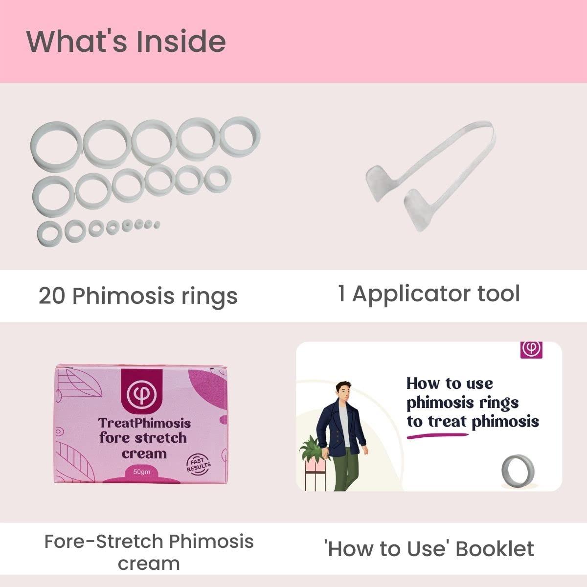 Vajraang Vajraang phimosis stretching rings with fore-stretch cream, tool and user guide