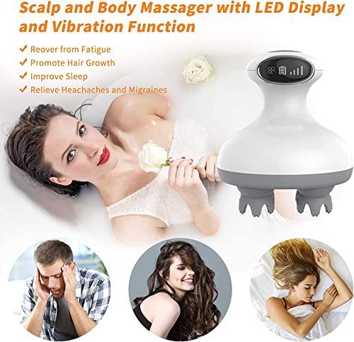 Luteti Luteti Cordless Head Massager - Electric Hair Scalp Massager with Kneading 84 Massage Nodes, Handheld Portable Head Scratcher Massager for Hair Growth, Deep Clean and Stress Relax,Christmas Gifts
