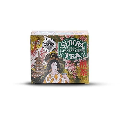 Mlesna Mlesna Sencha Green Tea | Prepared With Traditional Method | Natural Flavour Extract | Rich in Anti - Oxidant | Pure Green Tea (50 x 2g) Tea Bag Cartons