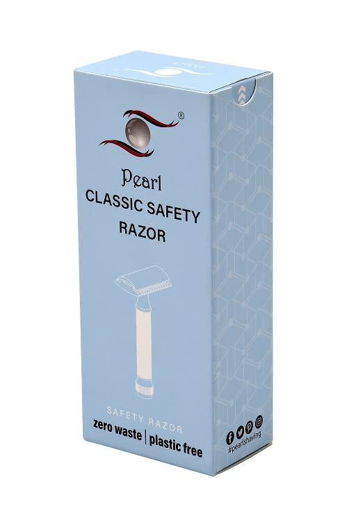 PEARL PEARL Men Shaving Double Edge Safety Razor L-55 (Close Comb+Open Comb,Chrome)