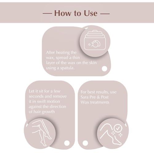 SARA SOUL OF BEAUTY SARA Brazilian Peel off White Chocolate Wax For Face, Under Arms & Intimate Hair Removal, (500)g
