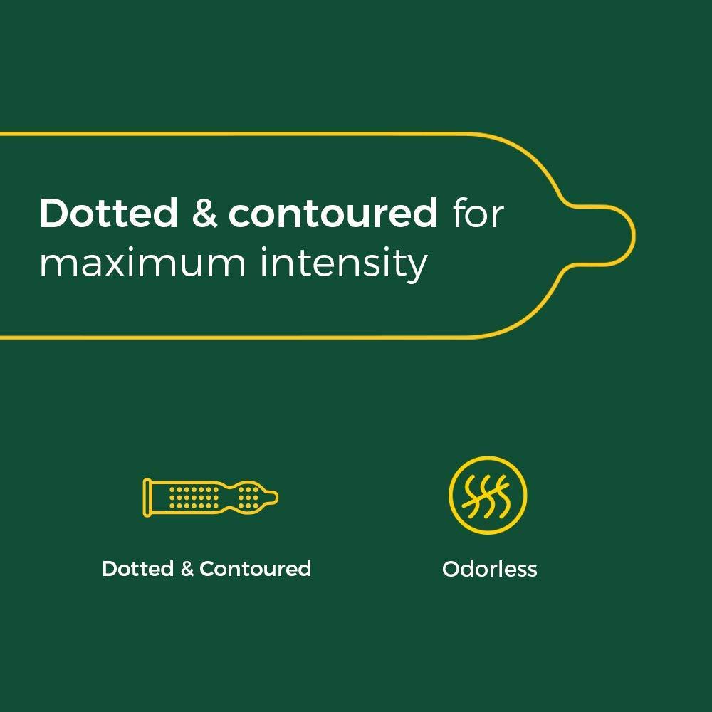 OKAMOTO Okamoto Harmony Condom | Extra Dotted Condoms for Men | Contoured Dotted Condoms for Extra Simulation | (2 x 10s)