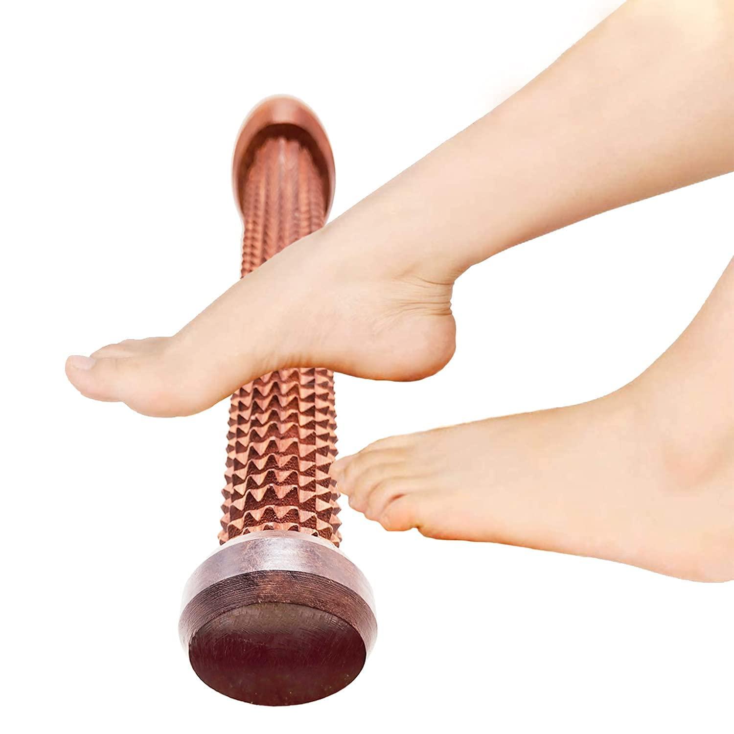 Silistar Silistar 14” Rose Wood Dual Foot Massage Single Roller Wooden Massager for Dual Deep Tissue Therapy – Massage and Acupressure for Feet, Sore Leg Muscles Pain