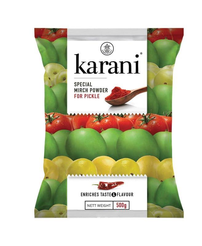 Karani Aachar Spl Mirch Powder | Chilli Powder for Pickles | Chilli Powder Made With Byadgi and Warangal Bamboo Chilli - No Added Flavour, Colour or Preservatives - 1.5 Kg (Pack of 3 - Each 500 Gms)