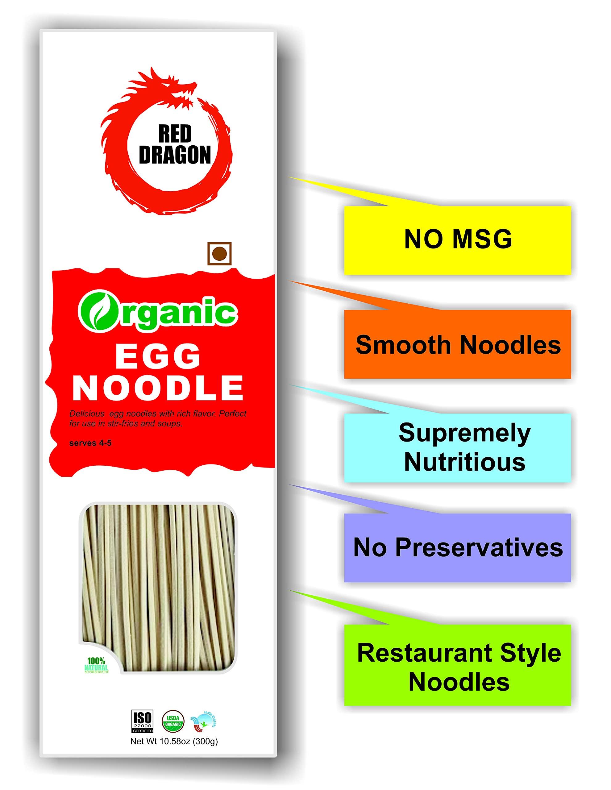 Red Dragon Red Dragon Chinese Non Sticky Egg Noodles Fresh And Delicious Organic Tasty Cuisine 300g (Pack of 1) |No Preservatives