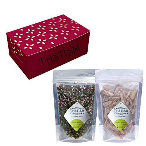 Tastism Tastism Gift Hamper Home Made Mukhwas/ Mouth Fresheners (Box of 150Gms X 2) -Khus Mix Mukhwas [Seeds and Nuts Mix Mouth Freshner ]+Masala Aam Papad Mango Slice Churan