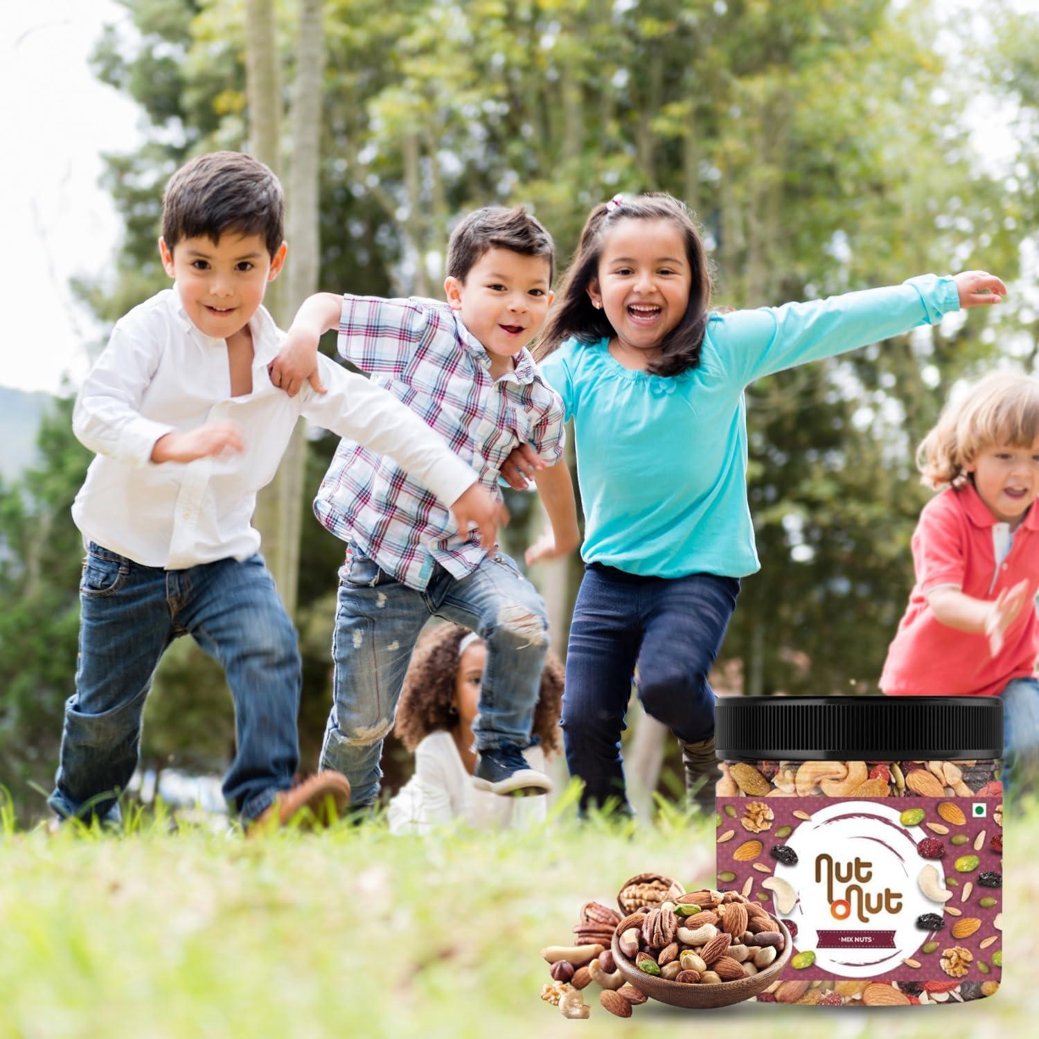 Nut O Nut Nut O Nut Healthy Mix Dry Fruits (Almond, Cashew, Walnut , Green And Black Raisin, Cranberry, Sunflower Seeds , Pumpkin Seeds) Nuts and Dry Fruits (Jar pack) 700g Power of 9 Dry Fruits Protein Rich Snack