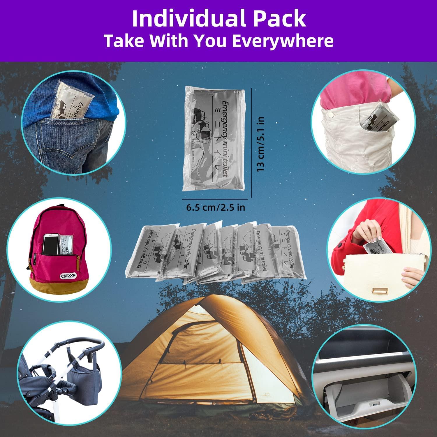 FEDORA FEDORA Disposable Urine Bags,Camping Pee Bags, Disposable Urinals Vomit Bags for Travel Urinal Toilet Traffic Jam Emergency Portable Toilet Bee Bag for Men Women Kids Patient (Grey) (8)