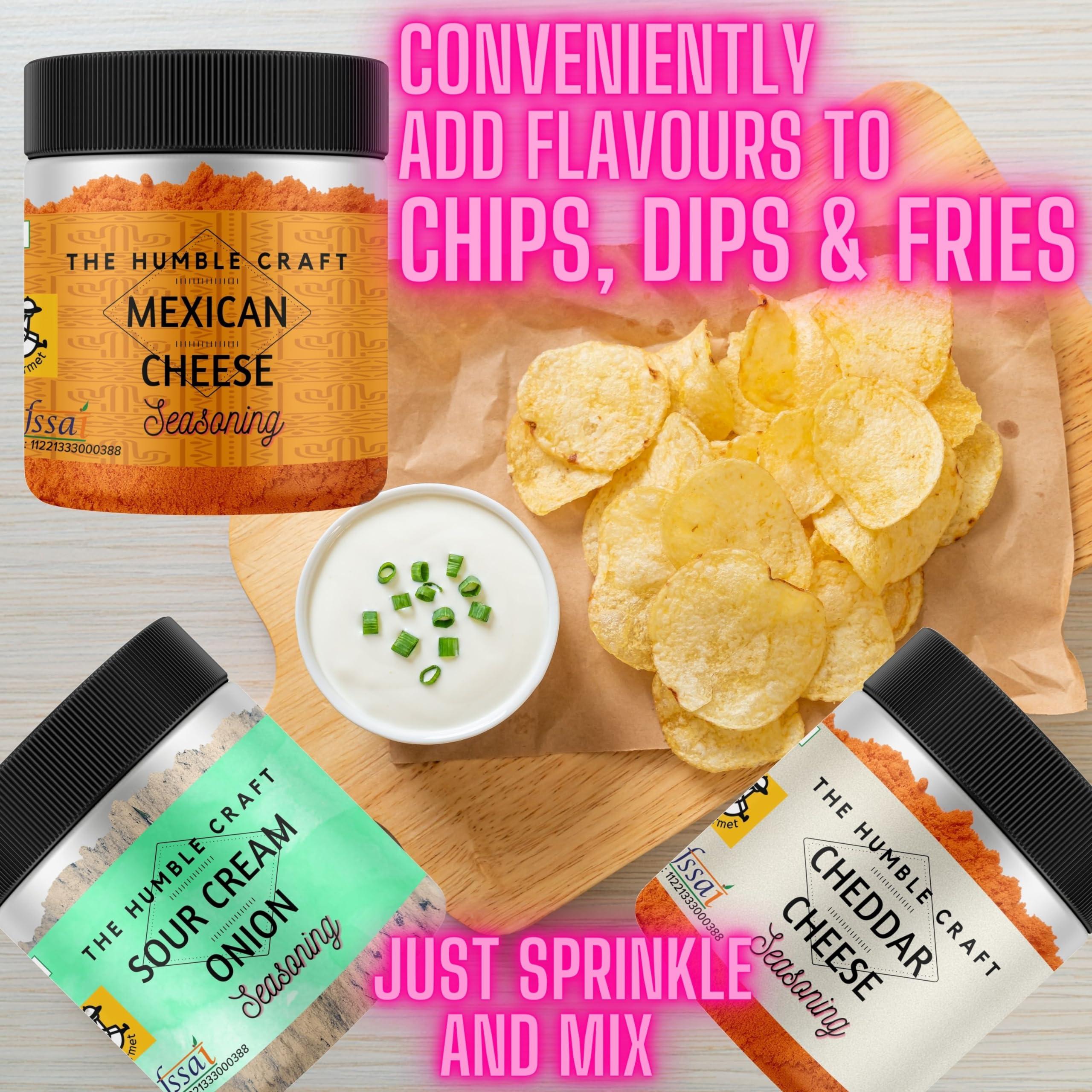 The Spice Rack The Humble Craft Mexican Cheese Seasoning Powder - Popcorn, Fajita, Fries, Taco, Tacos, Nachos, Tortillas, Burrito, Enchilada - 100Gms