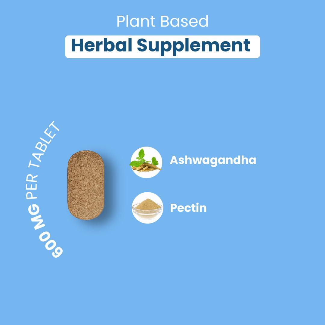 Holo ZEROHARM Holistic Ashwagandha Tablets | Organic Herbal Supplement | Ashwagandha Root Extract | Supports Stress Relief, Energy & Mental Wellness | Nano-Enhanced Formula | 60 Veg Tablets - 2 Pack